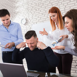 Frustrated professional facing negligence claims in California workplace.
