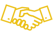 Yellow handshake icon representing a, legal agreement, or contract negotiation.
